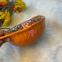 Bohemian Dual Handled Roud Bowl - Orange