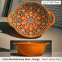 Bohemian Dual Handled Roud Bowl - Orange