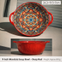 Bohemian Dual Handled Roud Bowl - Red