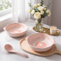 Donut Print Double-Ear Ceramic Soup Bowl – 10 Inch