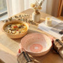 Donut Print Double-Ear Ceramic Soup Bowl – 10 Inch