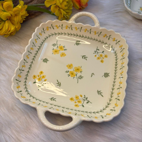 French Pastoral Style Ceramic Square