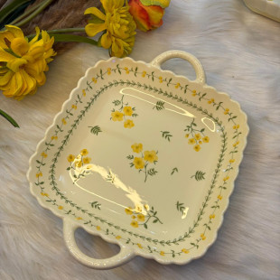 French Pastoral Style Ceramic Square