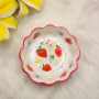 Japanese Strawberry Floral Pattern Ceramic Bowl