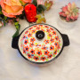 Manhua Yanhong Hand-Painted Ceramic Stew Pot