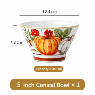 Nordic Pumpkin Ceramic Bowl – 5 inch