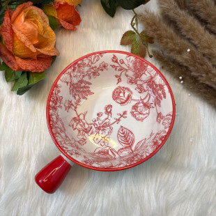 Rose Queen Ceramic Handled Bowl