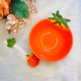 Tomato-Shaped Ceramic Bowl & Spoon Set 