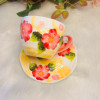 Girly Heart Ceramic Underglaze Breakfast Cup & Saucer - Pink Makeup
