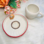 Red Mushroom Ceramic Coffee Cup and Saucer Set