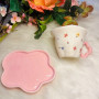 Small Fresh Floral Coffee Cup & Saucer Set – Pink 