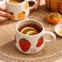 Strawberry Print Breakfast Coffee Cup
