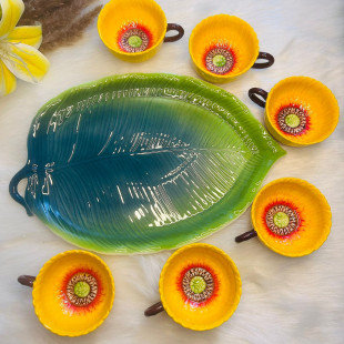 Sunflower Ceramic Tea Cup and Saucer Set