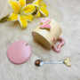 Butterfly Ceramic Mug with Lid & Spoon