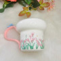 Cute Flower Ceramic Mug for Girls – Pink