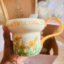 Cute Flower Ceramic Mug for Girls – Yellow
