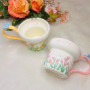Cute Flower Ceramic Mug for Girls – Yellow