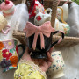 Girly Heart Bow Mug - Black