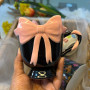 Girly Heart Bow Mug - Black