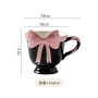 Girly Heart Bow Mug - Black