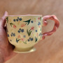Pastoral Retro High-Foot Ceramic Mug