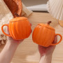 Pumpkin Ceramic Mug with Lid