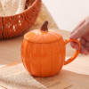 Pumpkin Ceramic Mug with Lid