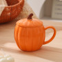 Pumpkin Ceramic Mug with Lid