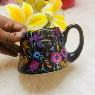 Volcano Monet Garden Flower Ceramic Mug