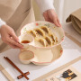 Flower Print Dumpling Plate - 9.5-inch