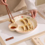 Flower Print Dumpling Plate - 9.5-inch