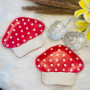 Red Mushroom Plate - 8 Inch