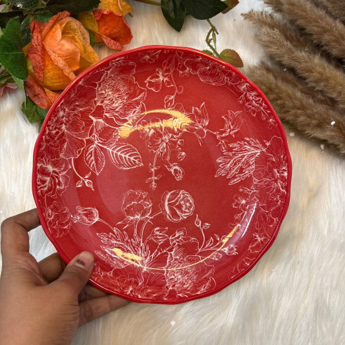 Rose Queen Ceramic Lotus Plate