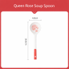 Rose Queen Long-Handled Ceramic Spoon 