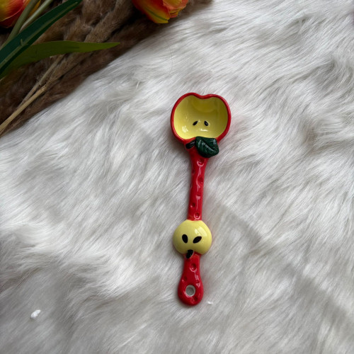 Underglaze Apple Shaped Underglaze Spoon